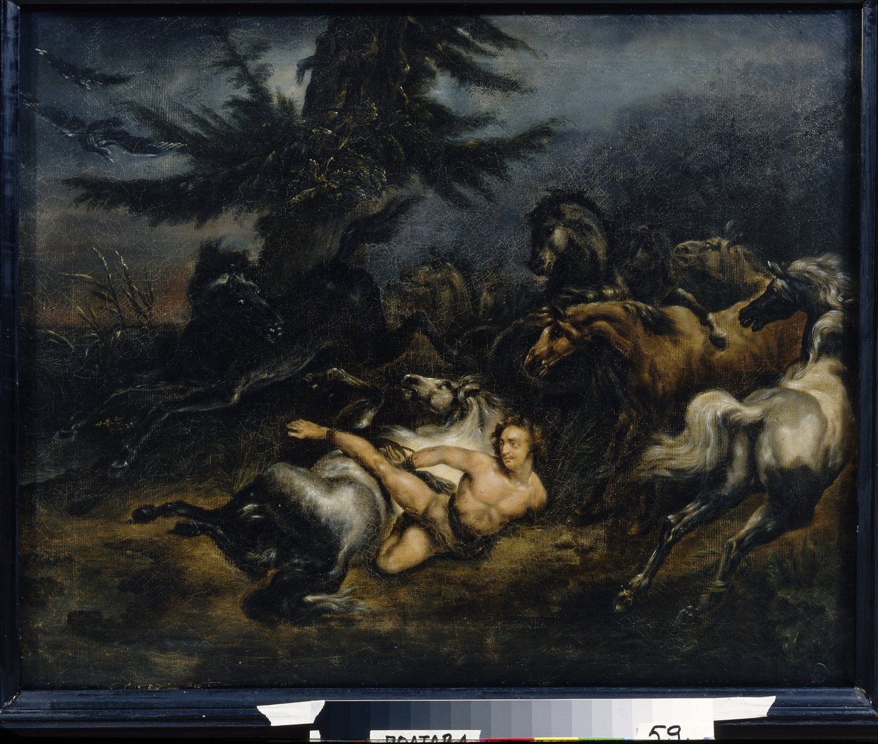 Ivan Mazepa (Jean Mazeppa) (1639-1709). Poté, co byl přistižen při flagrante delicto cizoložství, je dehtován a svázán nahý na divokého koně, který ho odnáší do ukrajinských stepí. Obraz Alexandra Osipoviče Orlowského (1777-1832), hu od Alexander (1777 1832) Orlowski