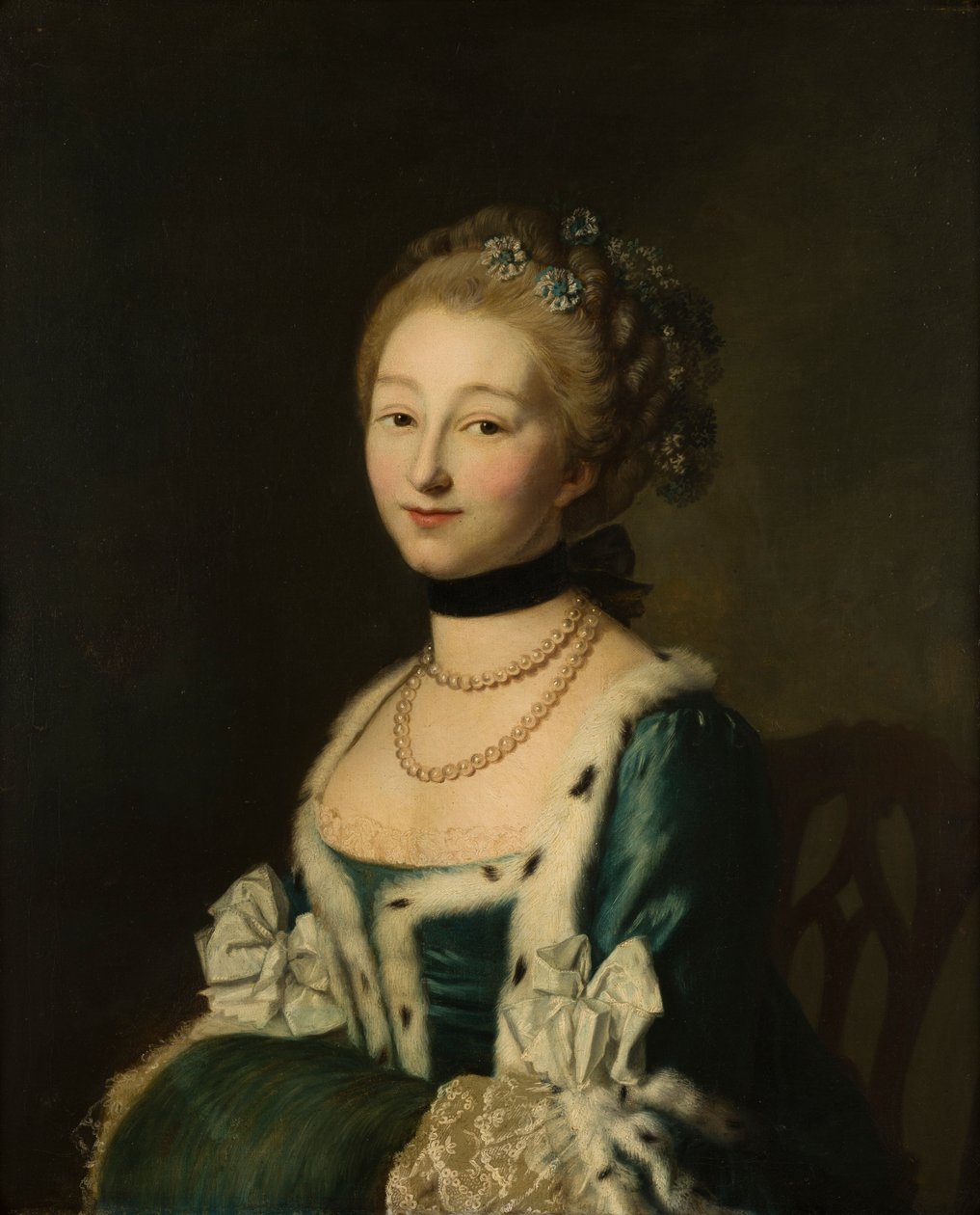 Portrét Elizabeth, Lady Bridgeman, poté Lady Bradford (1735-1806), kolem 1755-93 (olej na plátně) od Alexander (attr. to) Roslin