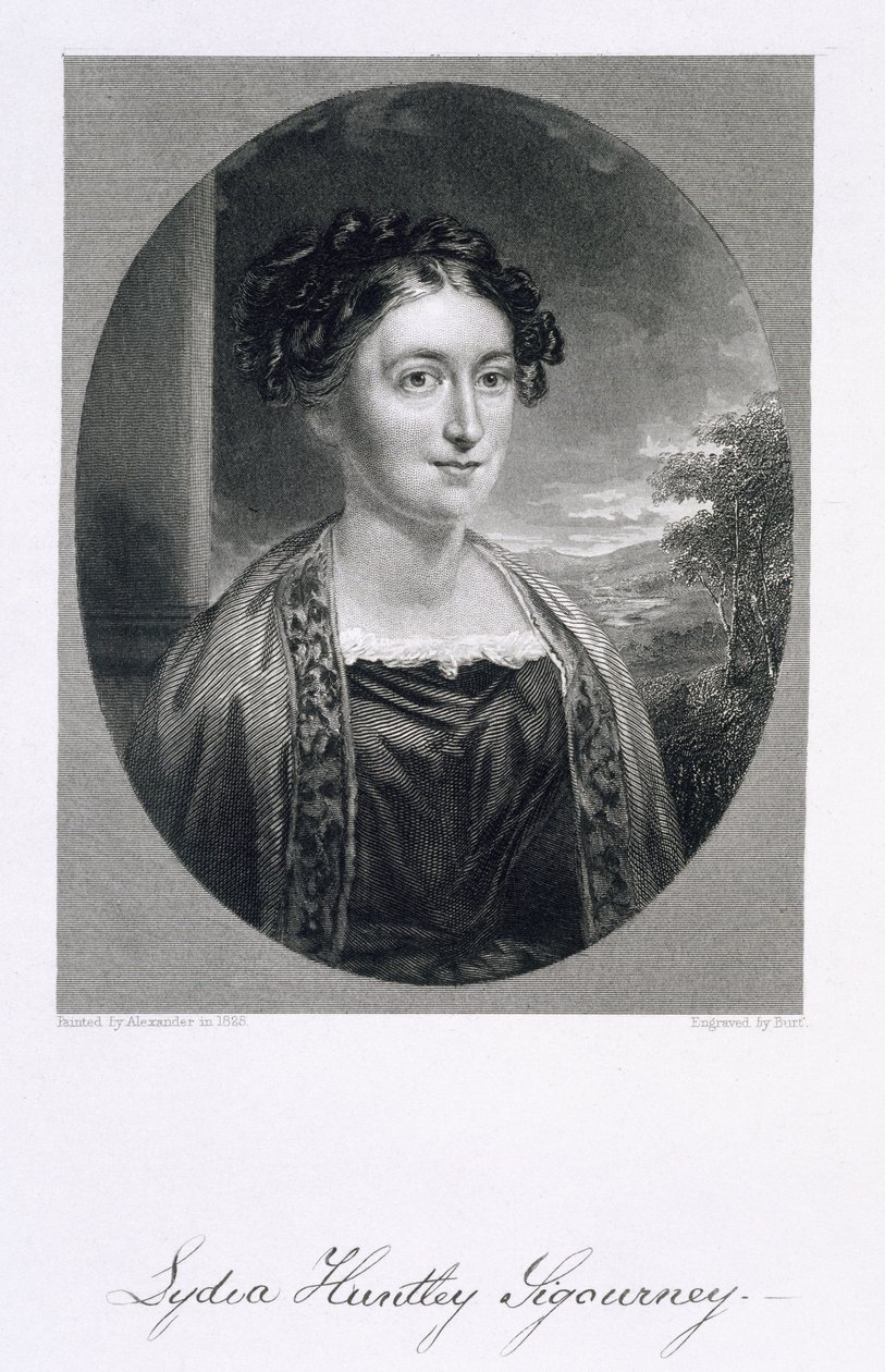 Lydia Huntley Sigourney (1791-1865), ryl Burt od Alexander