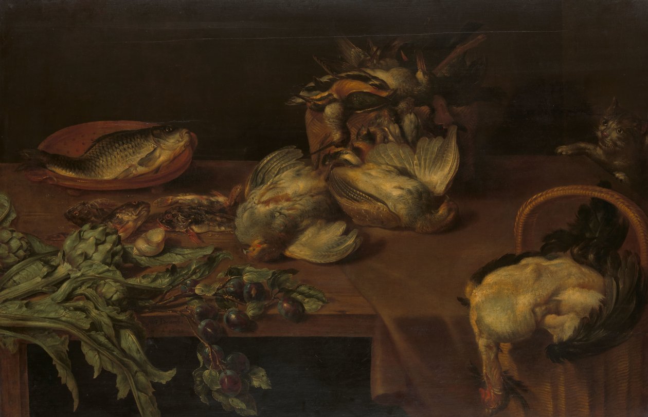 Zátiší s divokou drůbeží od Alexander Adriaenssen