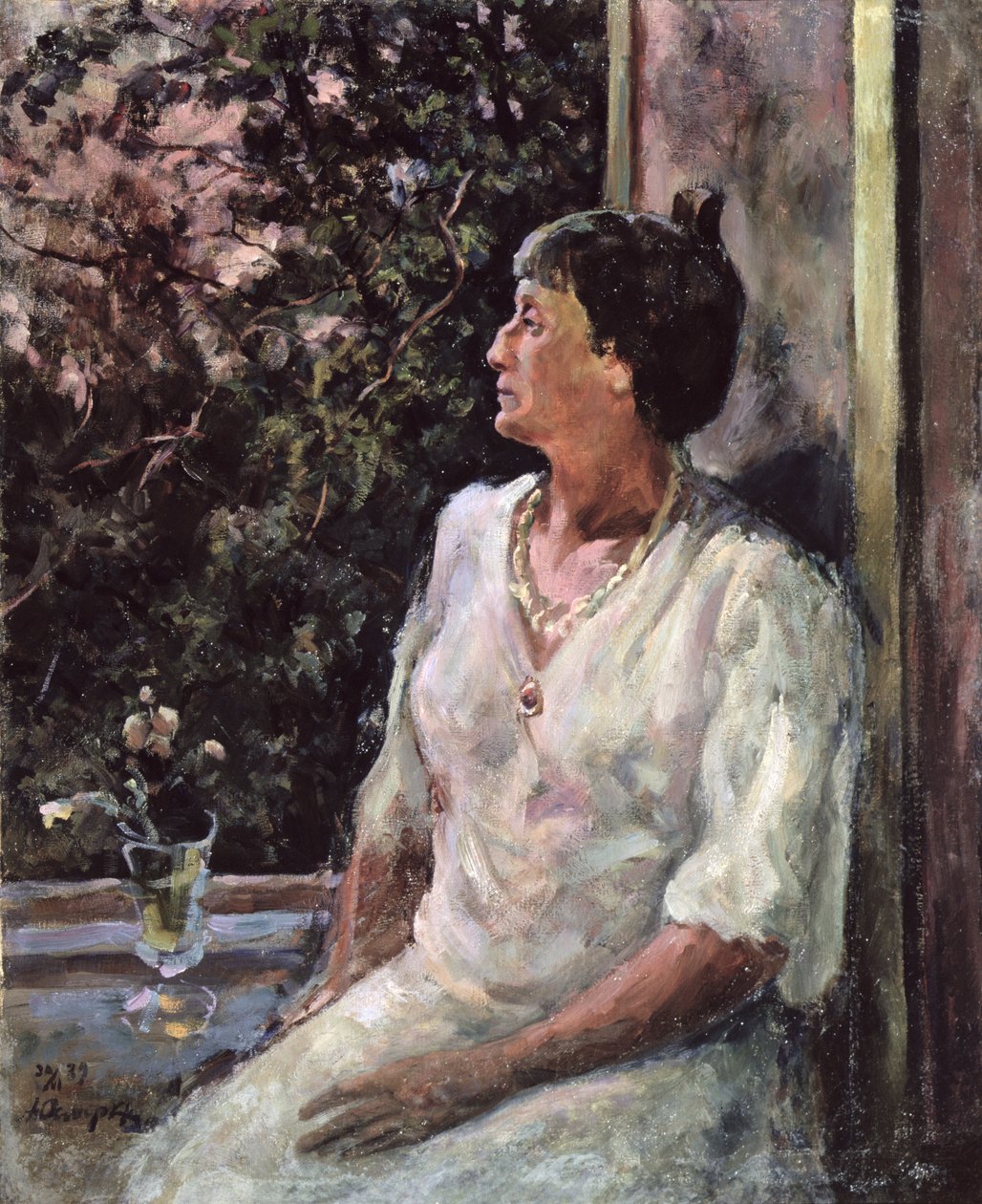 Portrét Anny Achmatovové, asi 1939 (olej na plátně) od Alexander Alexandrovich Osmiorkin