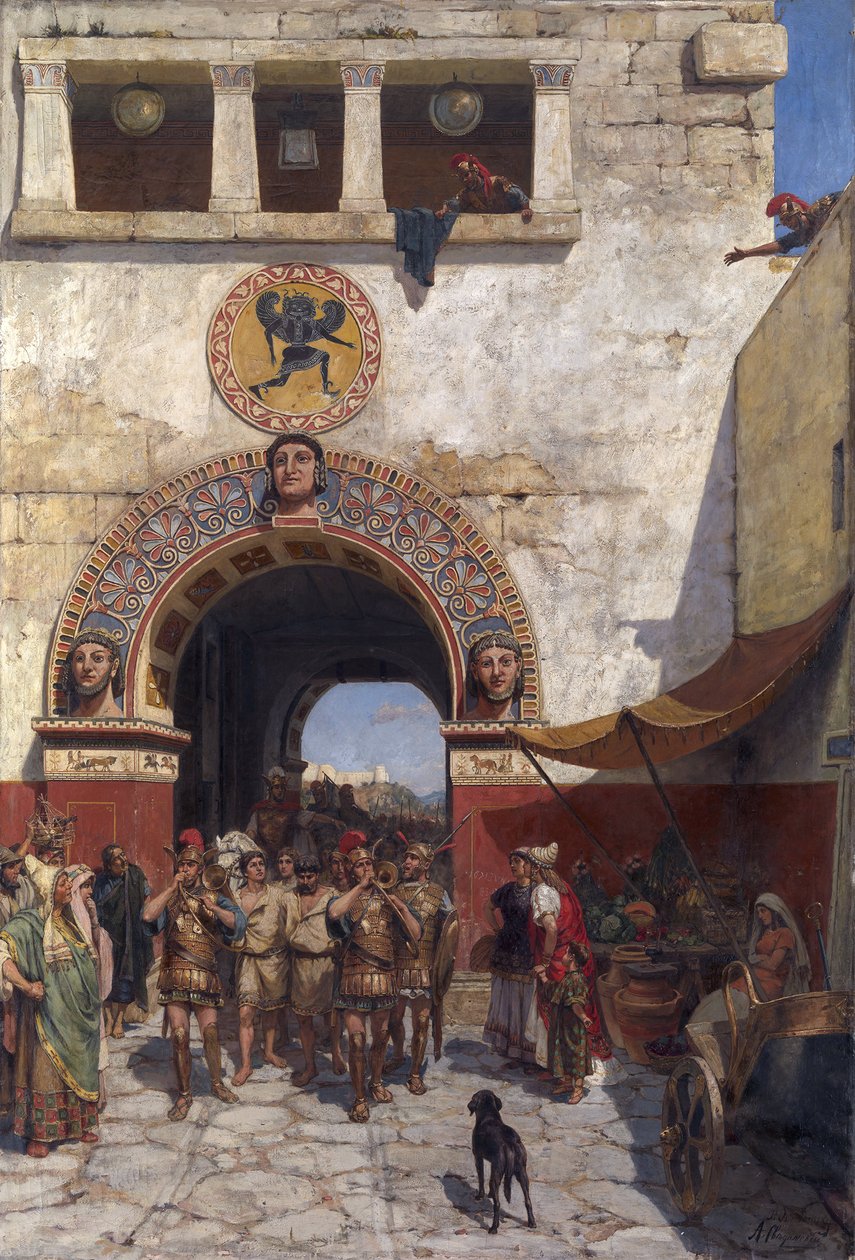 Brána ve Volterře, Etruria od Alexander Alexandrovich Svedomsky