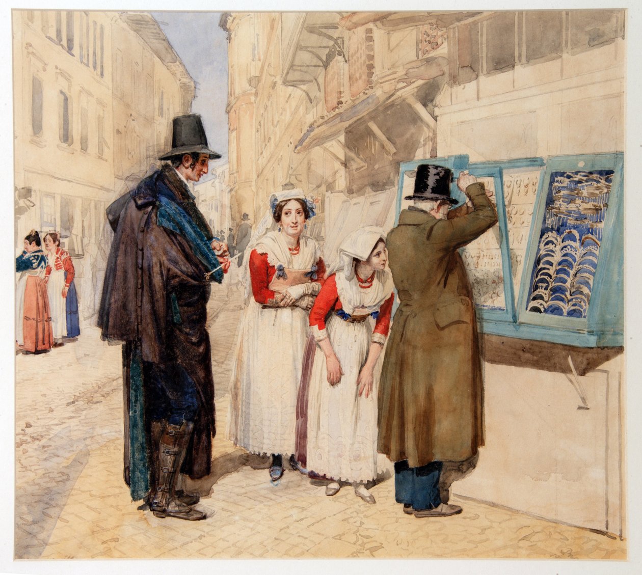 Ženich vybírá prsten pro svou snoubenku, 1838 od Alexander Andreyevich Ivanov