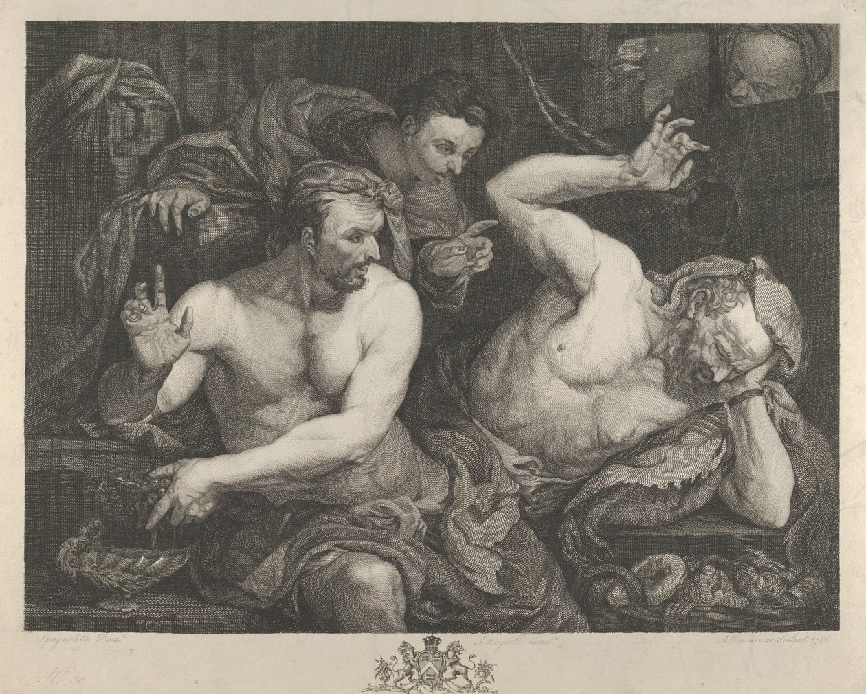 Joseph tlumočí sny faroahova vrchního komorníka a pekaře, 1766. od Alexander Bannerman