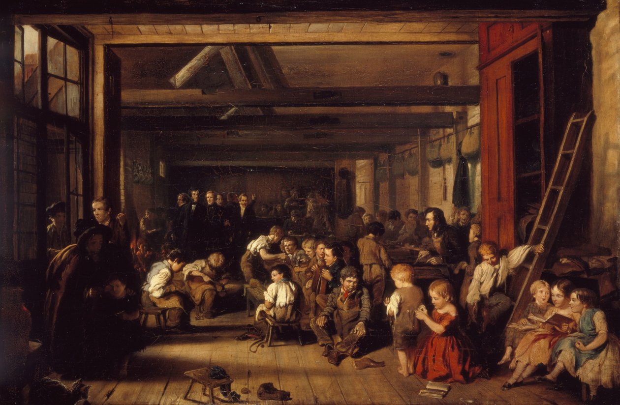 The First Ragged School, Westminster, 1851 od Alexander Blaikley