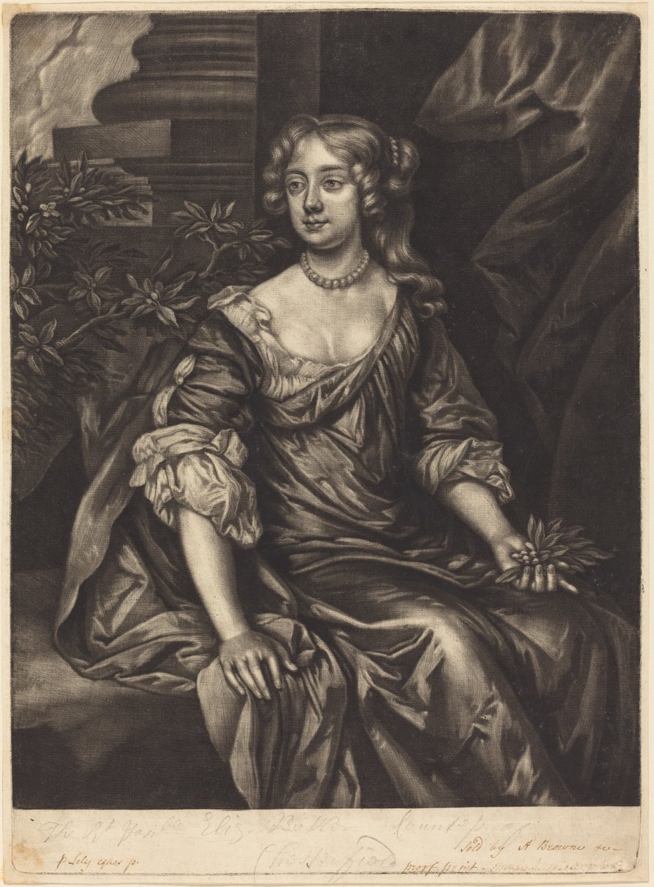 Správná ctihodná lady Elizabeth Butlerová, hraběnka z Chesterfieldu od Alexander Browne after Sir Peter Lely