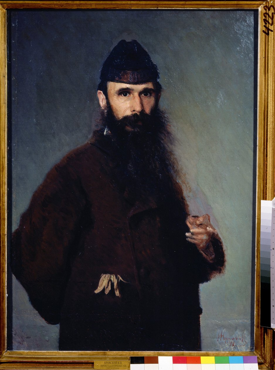Portrét umělce Alexandra Litovtčenka (1835-1890). (Portrét umělce A. Litovčenka). Peinture de Ivan Nikolajevič Kramskoi (1837-1887), huile sur toile od Alexander Dimitrievitch Litovtchenko