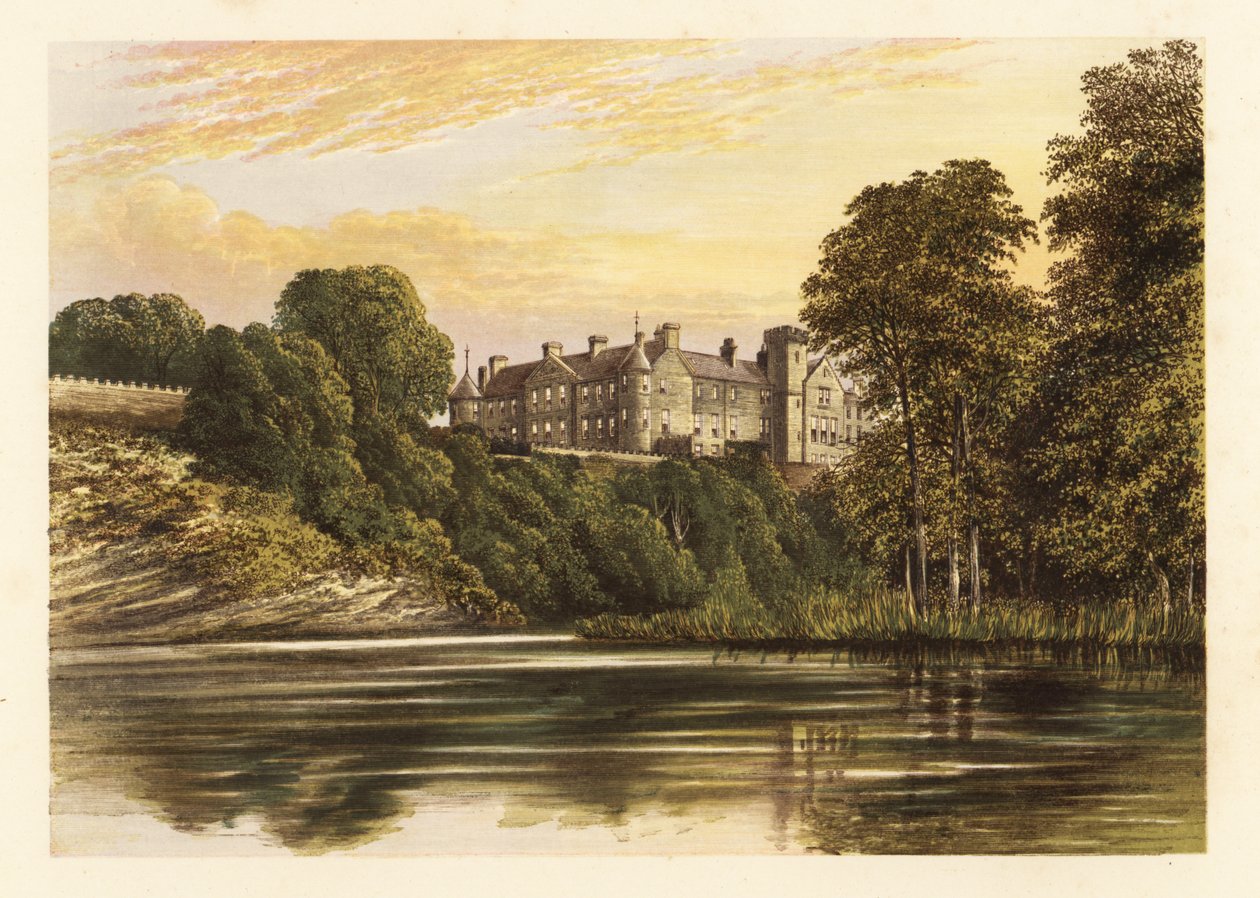 Hrad Brechin, Angus, Skotsko. ,1880 (rytina) od Alexander Francis (after) Lydon