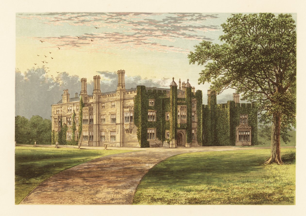 Drakelowe Hall, Derbyshire, Anglie. od Alexander Francis (after) Lydon
