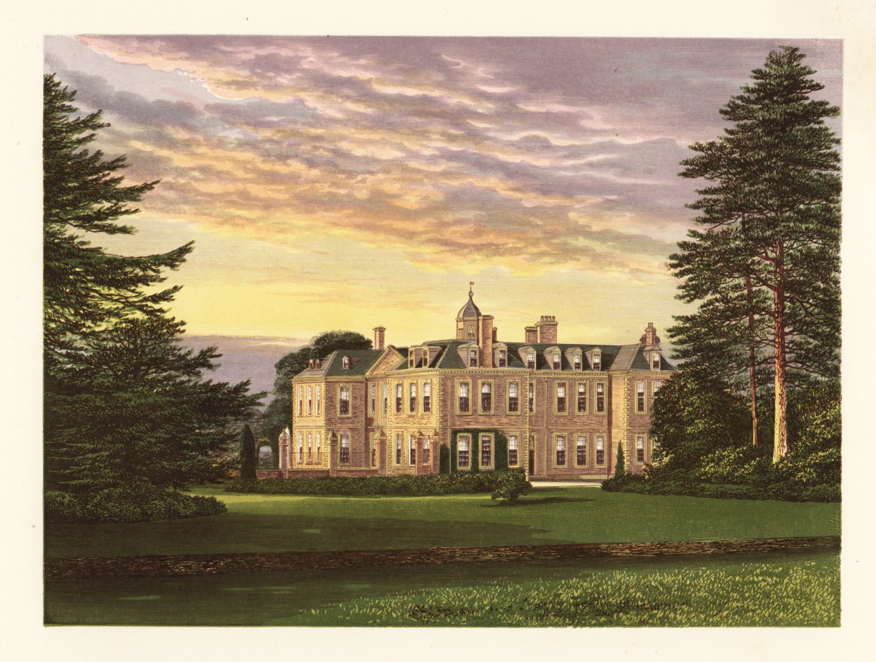 Hanbury Hall, Worcestershire, Anglie. od Alexander Francis (after) Lydon
