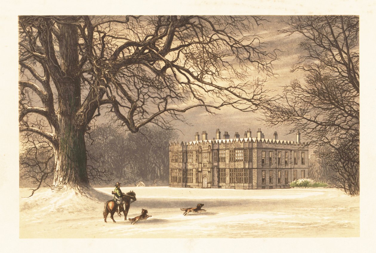 Howsham Hall, Yorkshire, Anglie. ,1880 (rytina) od Alexander Francis (after) Lydon