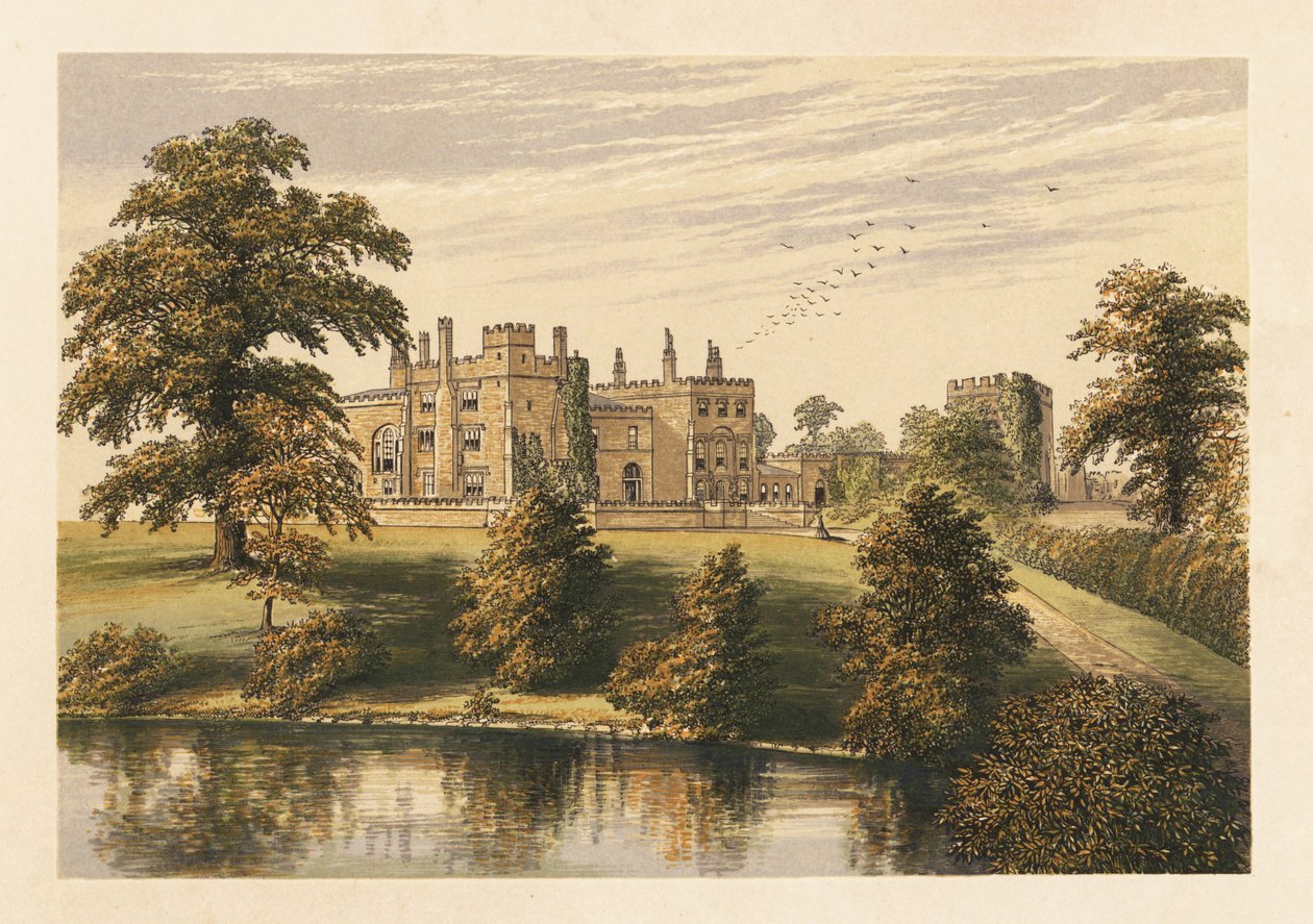 Hrad Ripley, Yorkshire, Anglie. ,1880 (rytina) od Alexander Francis (after) Lydon