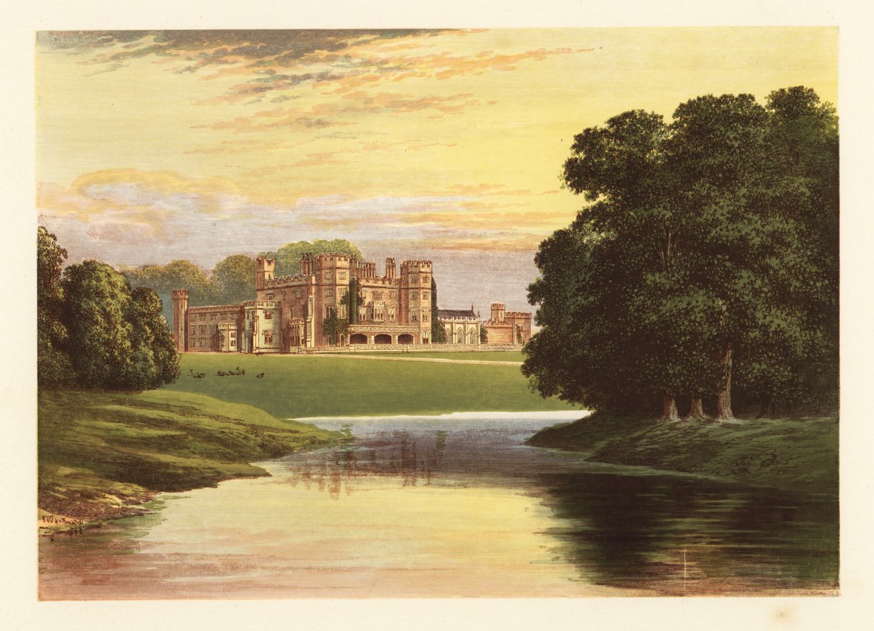 Zámek Sundorne, Shropshire, Anglie. ,1880 (rytina) od Alexander Francis (after) Lydon