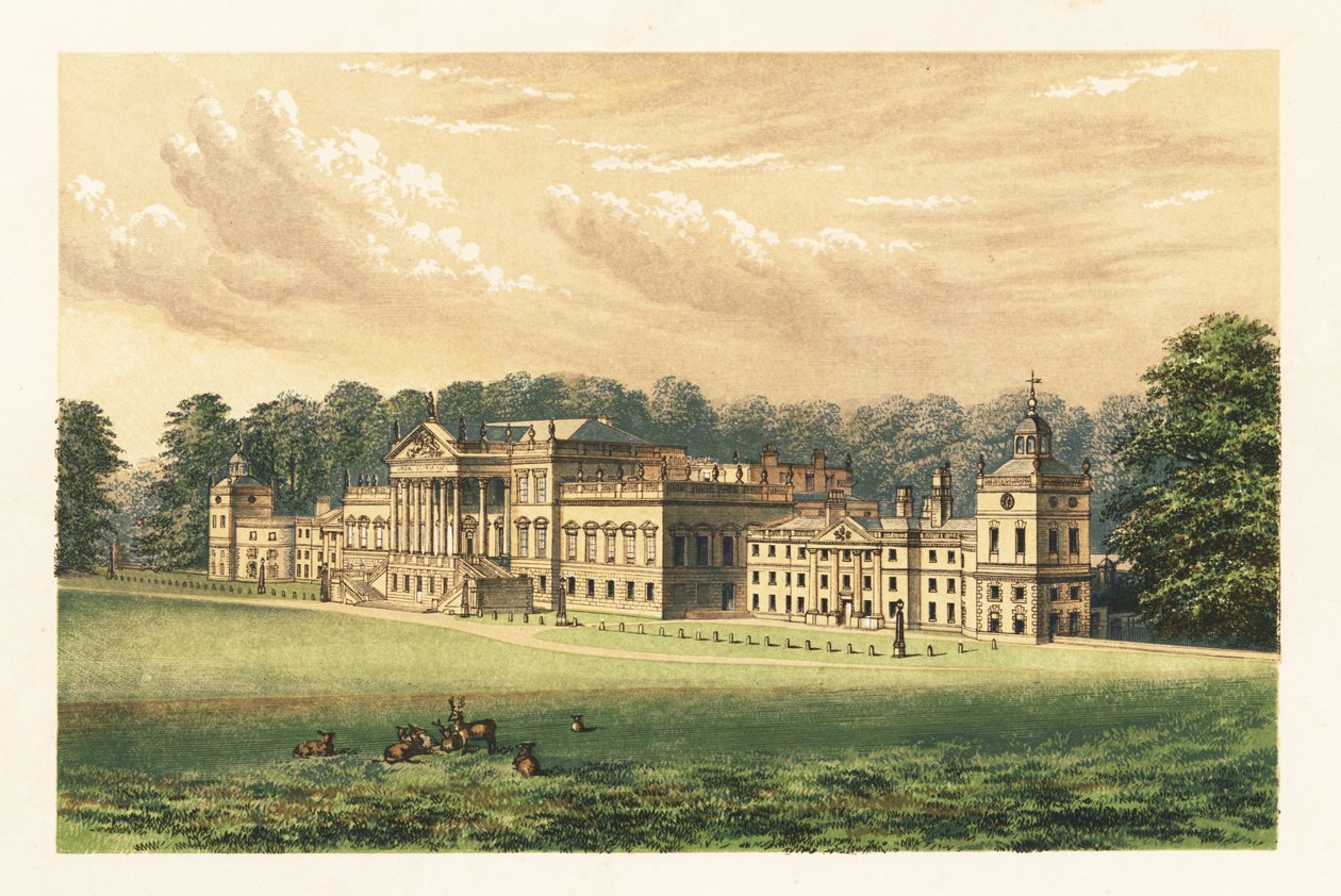 Wentworth Woodhouse, Yorkshire, Anglie., 1880 (rytina) od Alexander Francis (after) Lydon