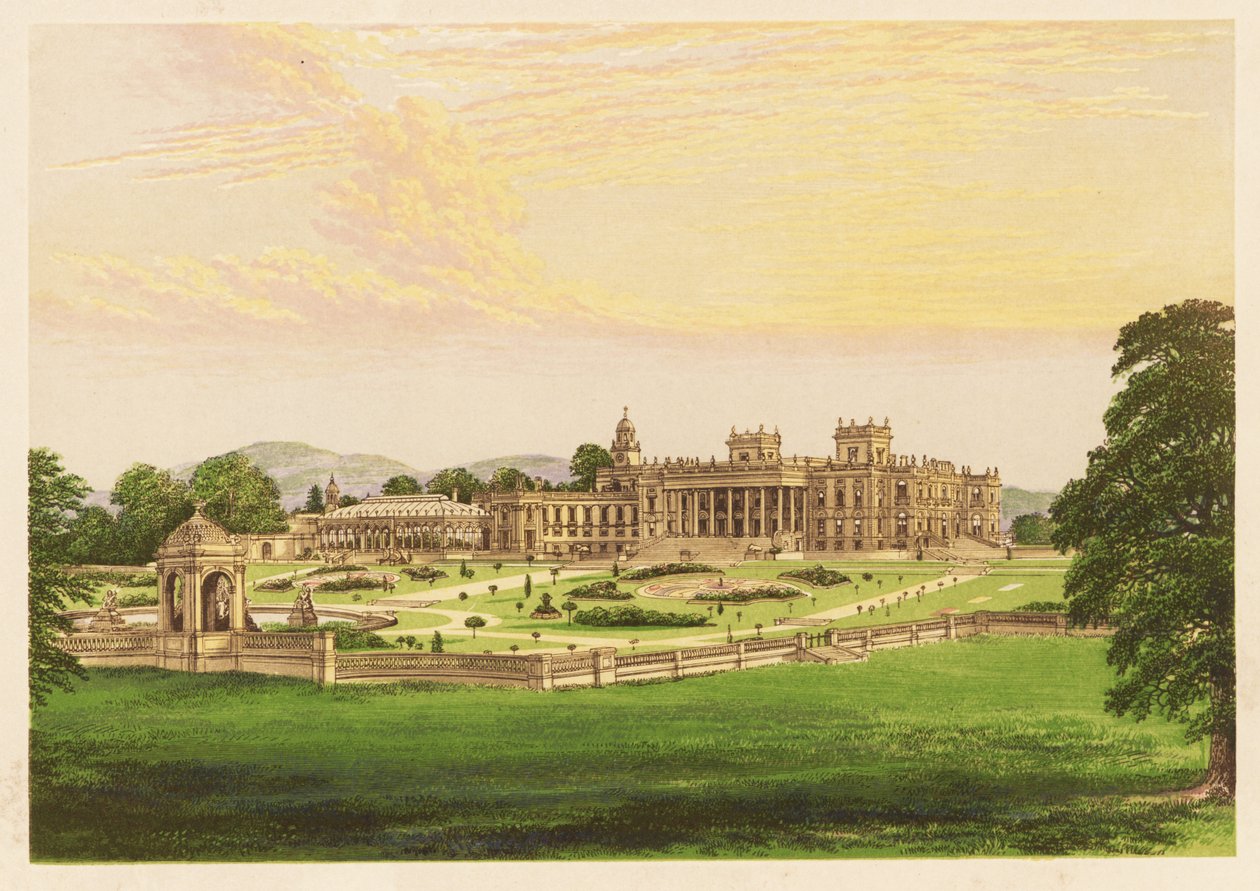 Witley Court, Worcestershire, Anglie. 1880 (rytina) od Alexander Francis (after) Lydon