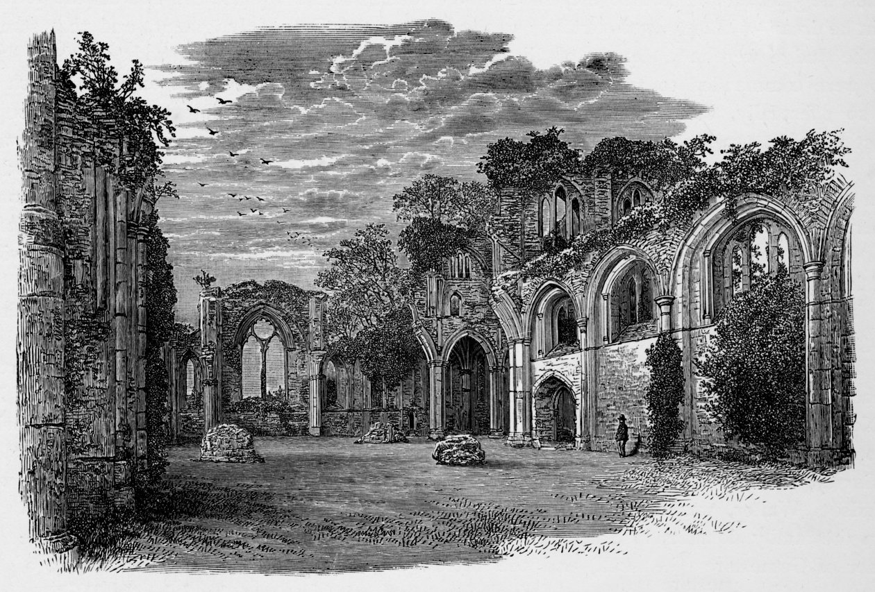 Interiér, Pohled na východ, Netley Abbey, c1880, 1897 od Alexander Francis Lydon