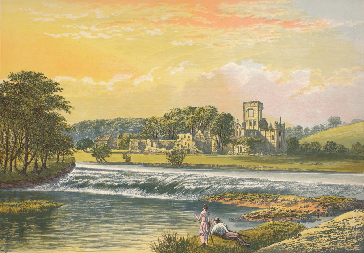 Kirkstall Abbey, c1880, 1897 od Alexander Francis Lydon