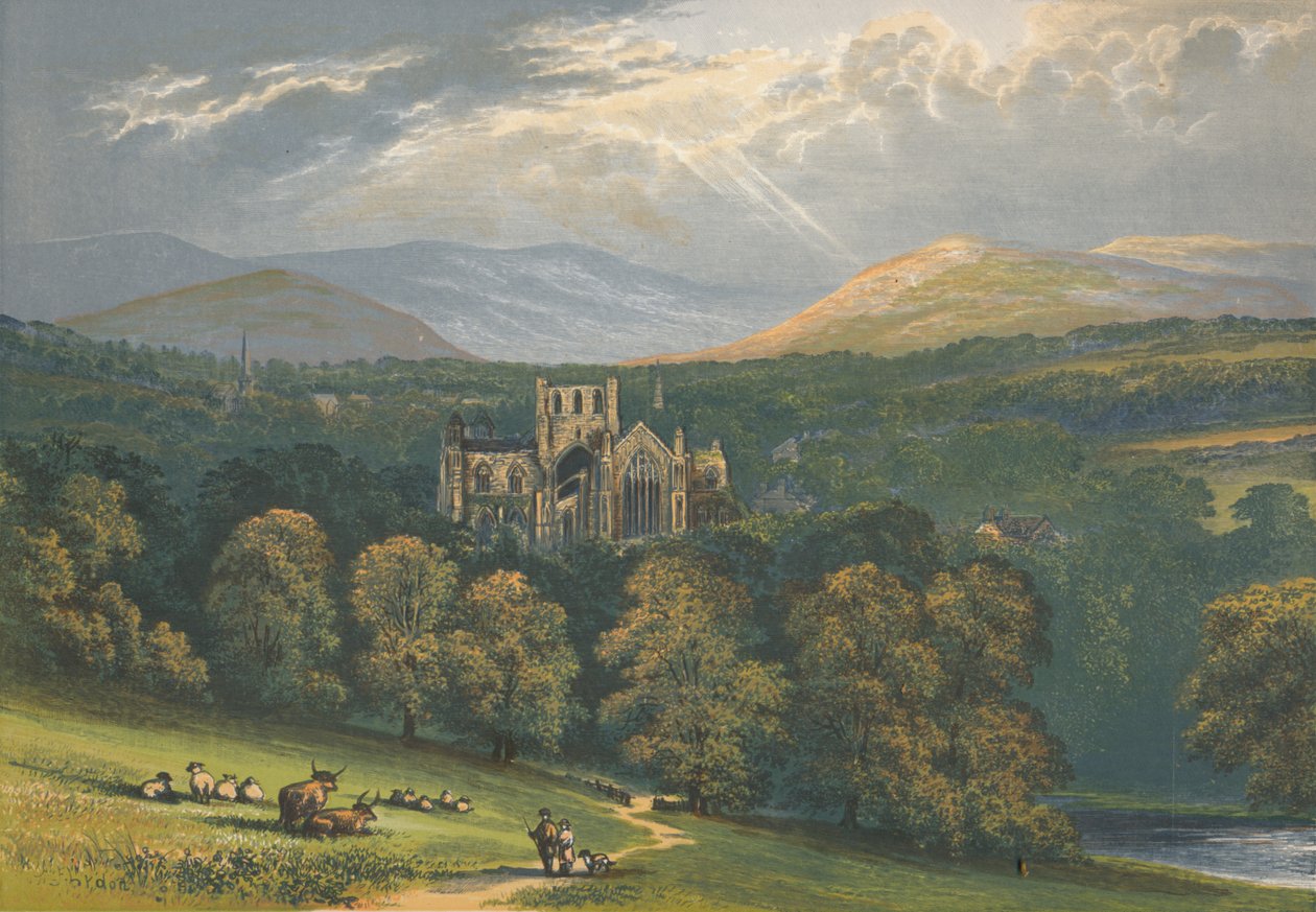 Melrose Abbey, 1882, 1897 od Alexander Francis Lydon