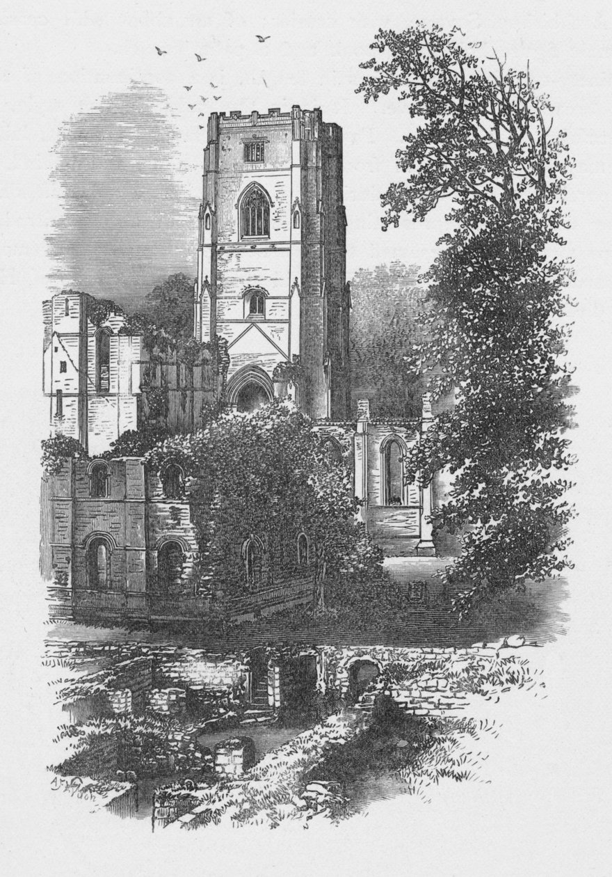 Věž, Fountains Abbey, c1880, 1897 od Alexander Francis Lydon