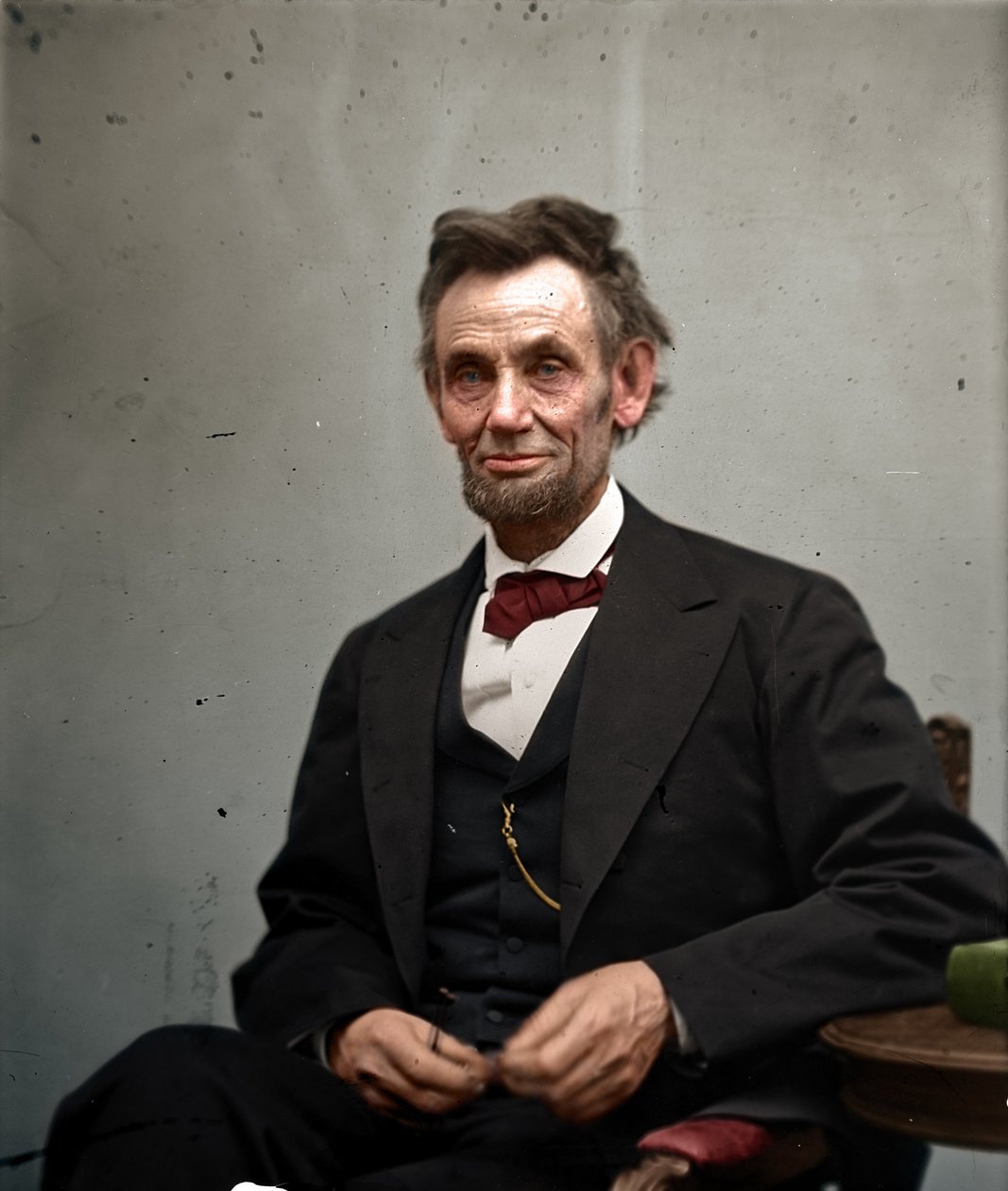 Abraham Lincoln v únoru 1865, kolorovaný od Alexander Gardner
