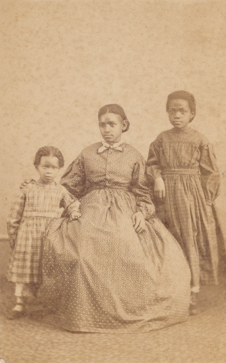 Carte-de-visite mladé ženy a dvou dětí, 1864 - 1866. od Alexander Gardner