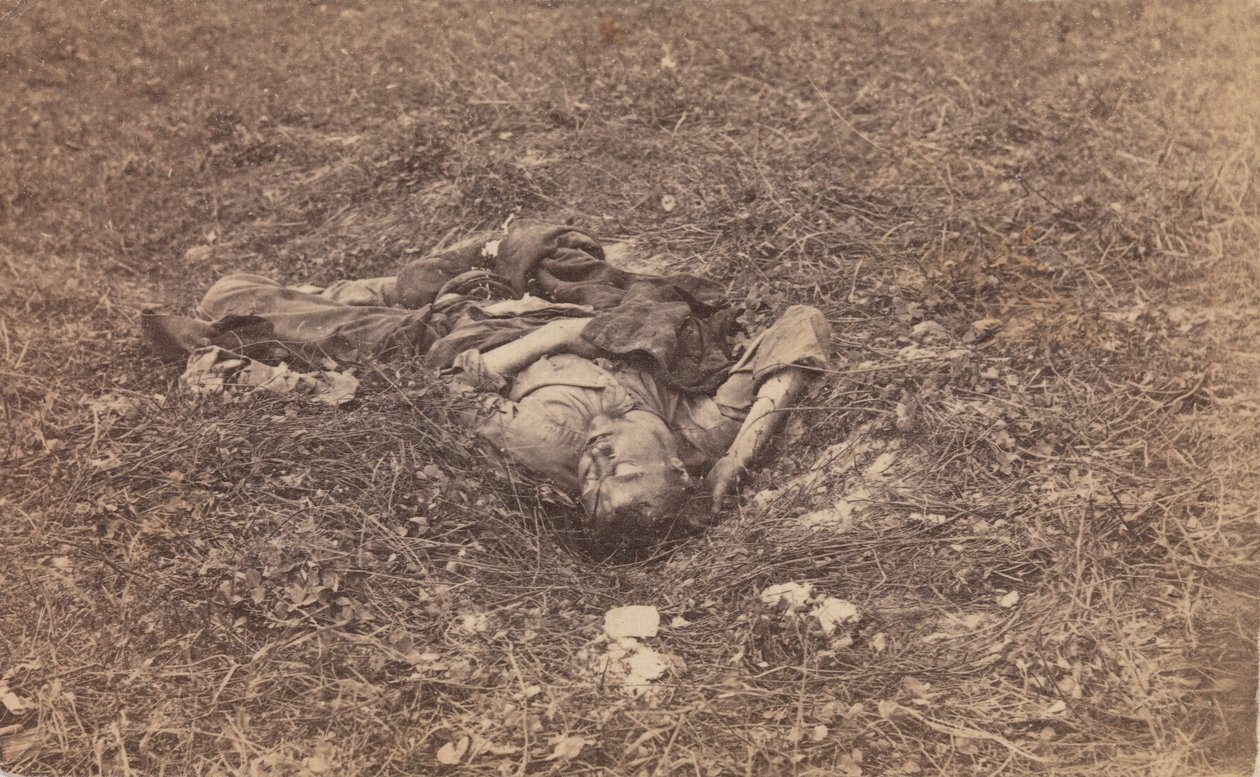Voják Konfederace [na bitevním poli u Antietamu], září 1862. od Alexander Gardner