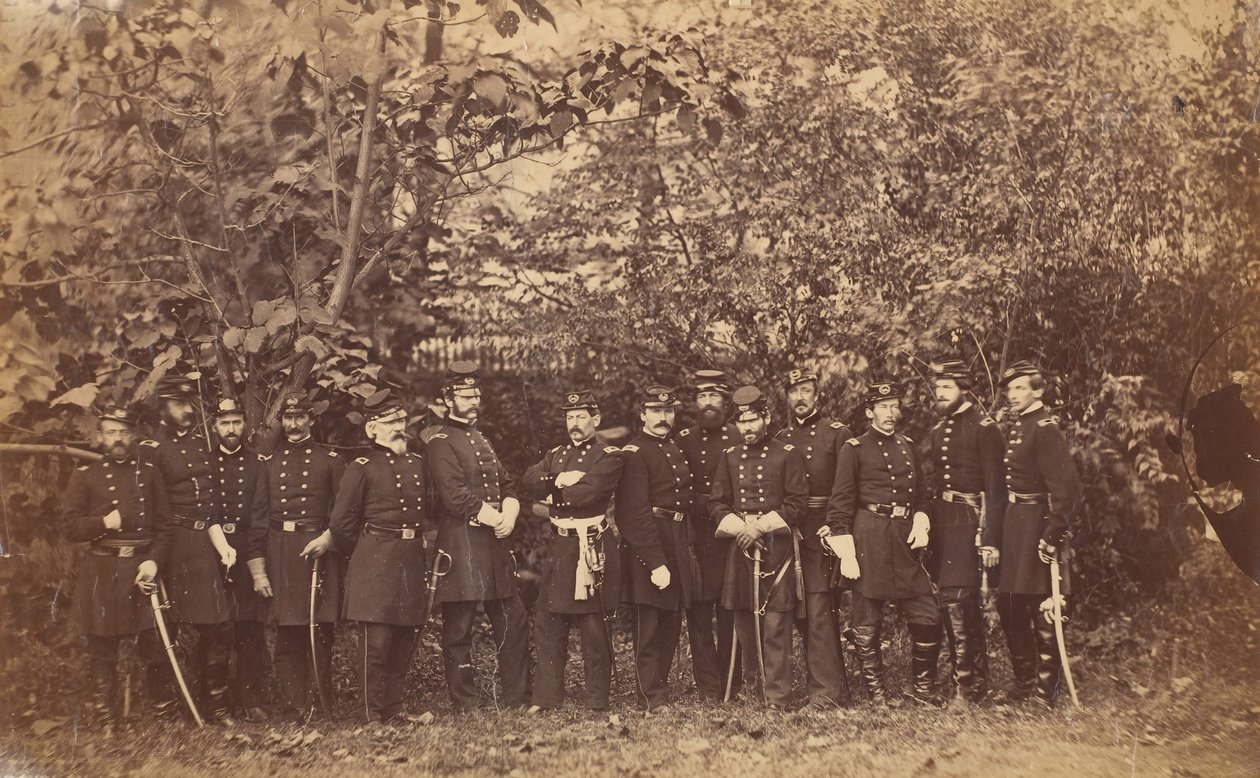 Generál McClellan a štáb, ca. 1863. od Alexander Gardner.