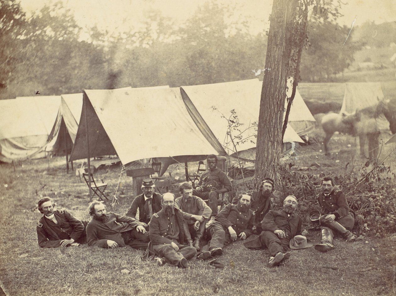 Skupina na velitelství armády Potomac, Antietam, říjen 1862, 1862. od Alexander Gardner