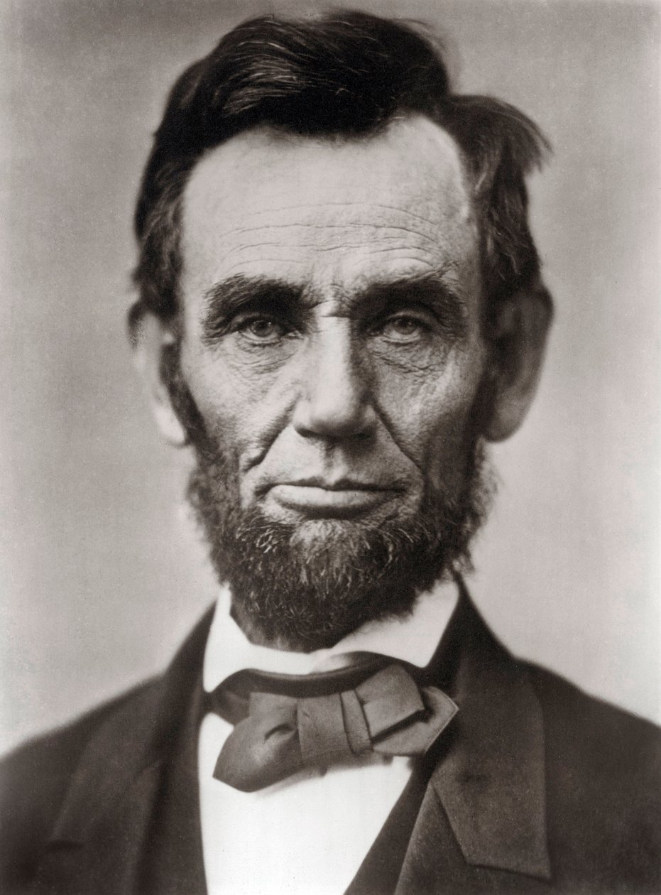 Portrét Abrahama Lincolna - Portrét Abrahama Lincolna (1809-1865) 16. prezident Spojených států amerických. Fotografoval Alexander Gardner od Alexander Gardner