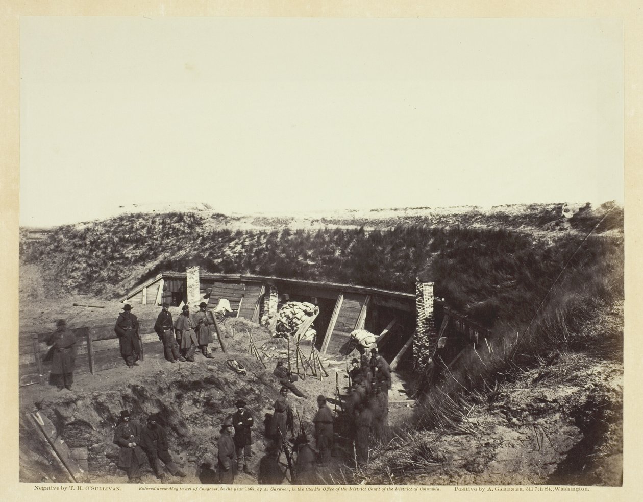 Kazatelna, Fort Fisher, NC, leden 1865. od Alexander Gardner