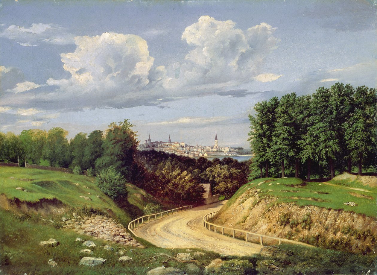 Pohled na Tallinn od Alexander Georg Schlater