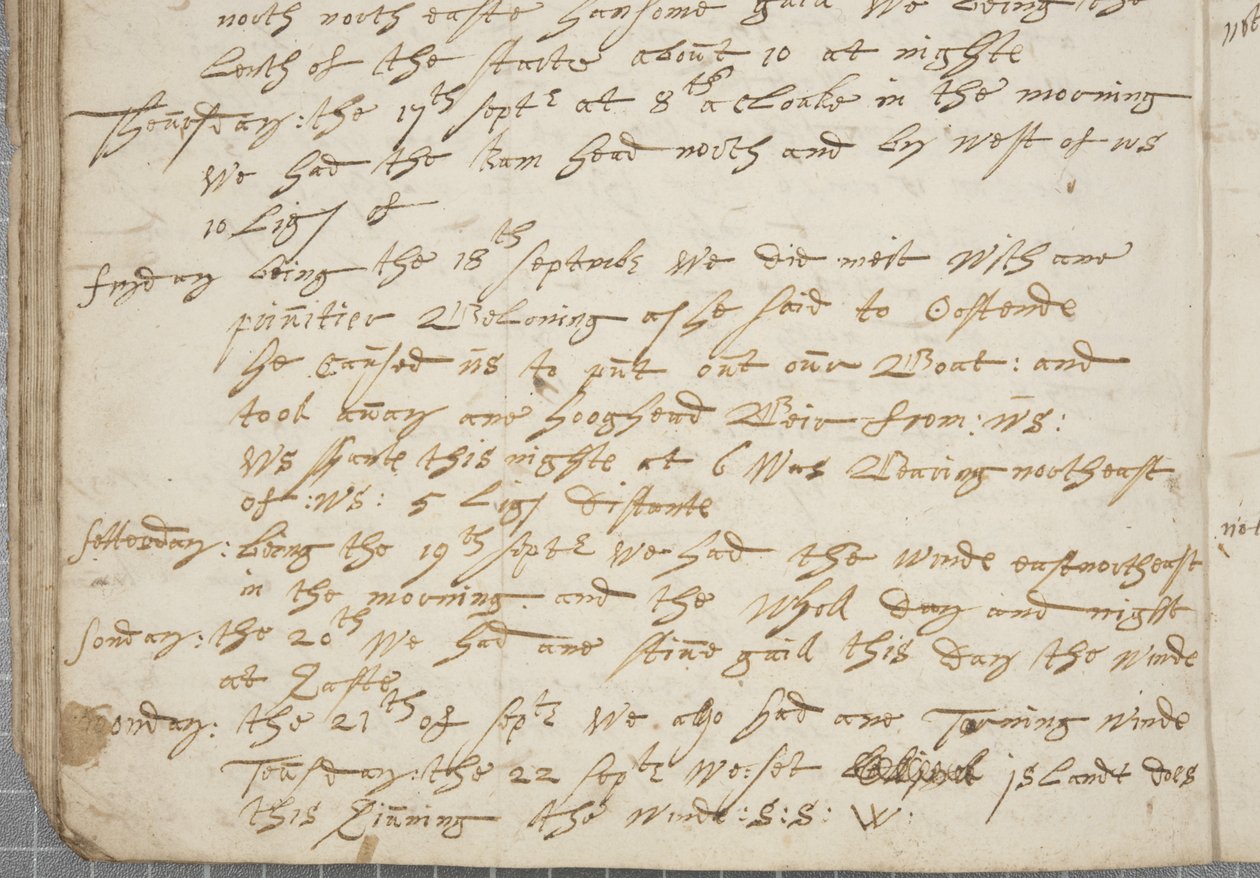 Journal of Alexander Gillespie, detail, 1674 od Alexander Gillespie