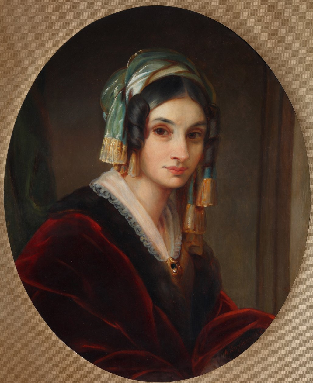 Portrét Alexandry Smirnové-Rossetové 1809-1882, 1841 od Alexander Grigoryevich Varnek