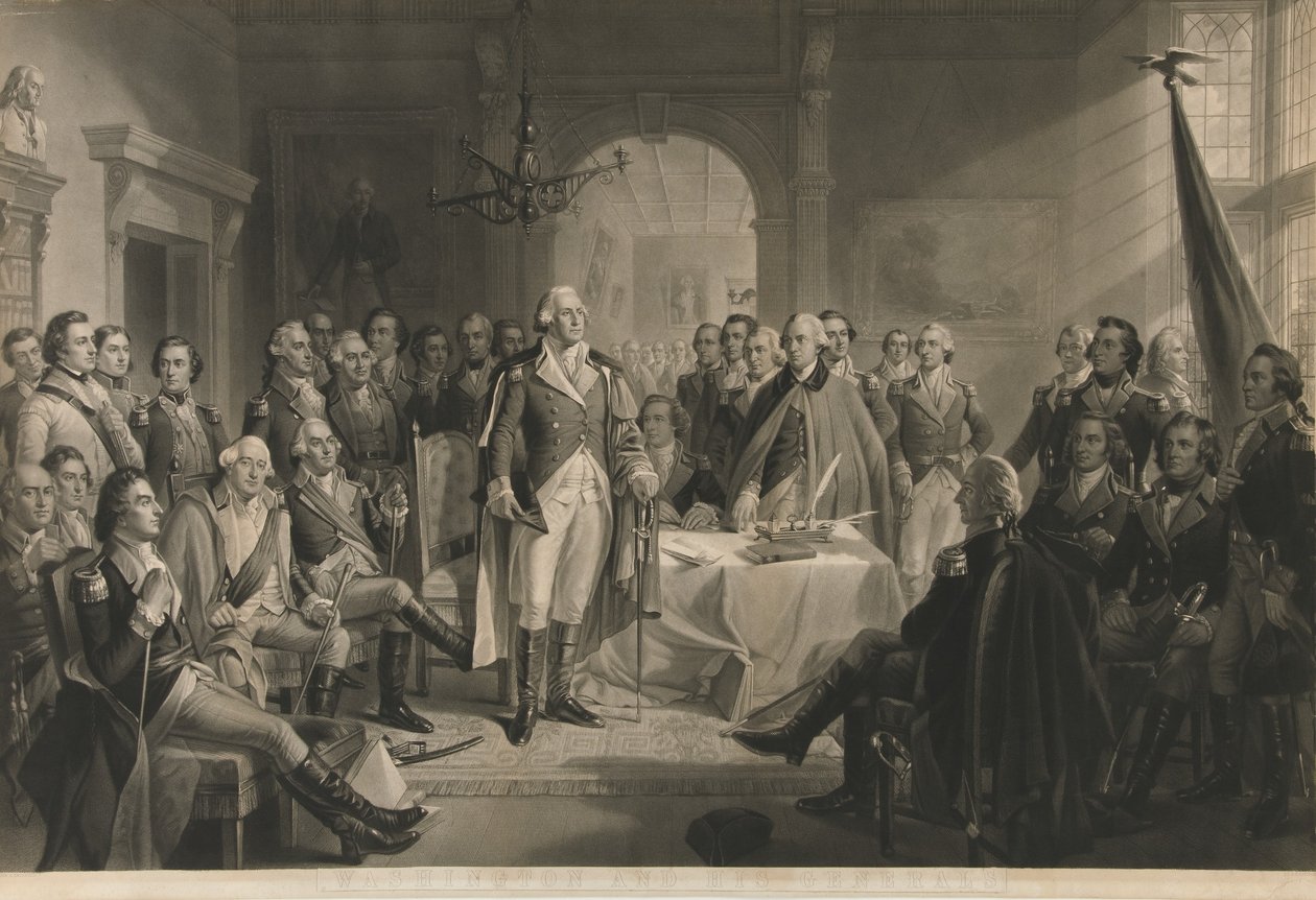 Washington a jeho generálové, hospoda. C. 1870 od Alexander Hay Ritchie