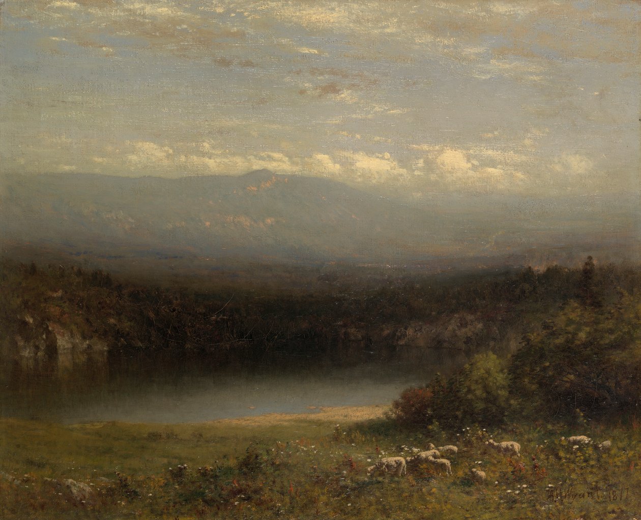 Horské jezero od Alexander Helwig Wyant