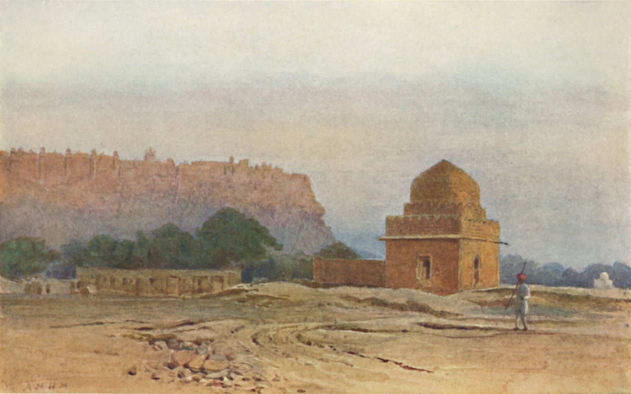 Pevnost Gwalior před východem slunce, c1880 1905. od Alexander Henry Hallam Murray