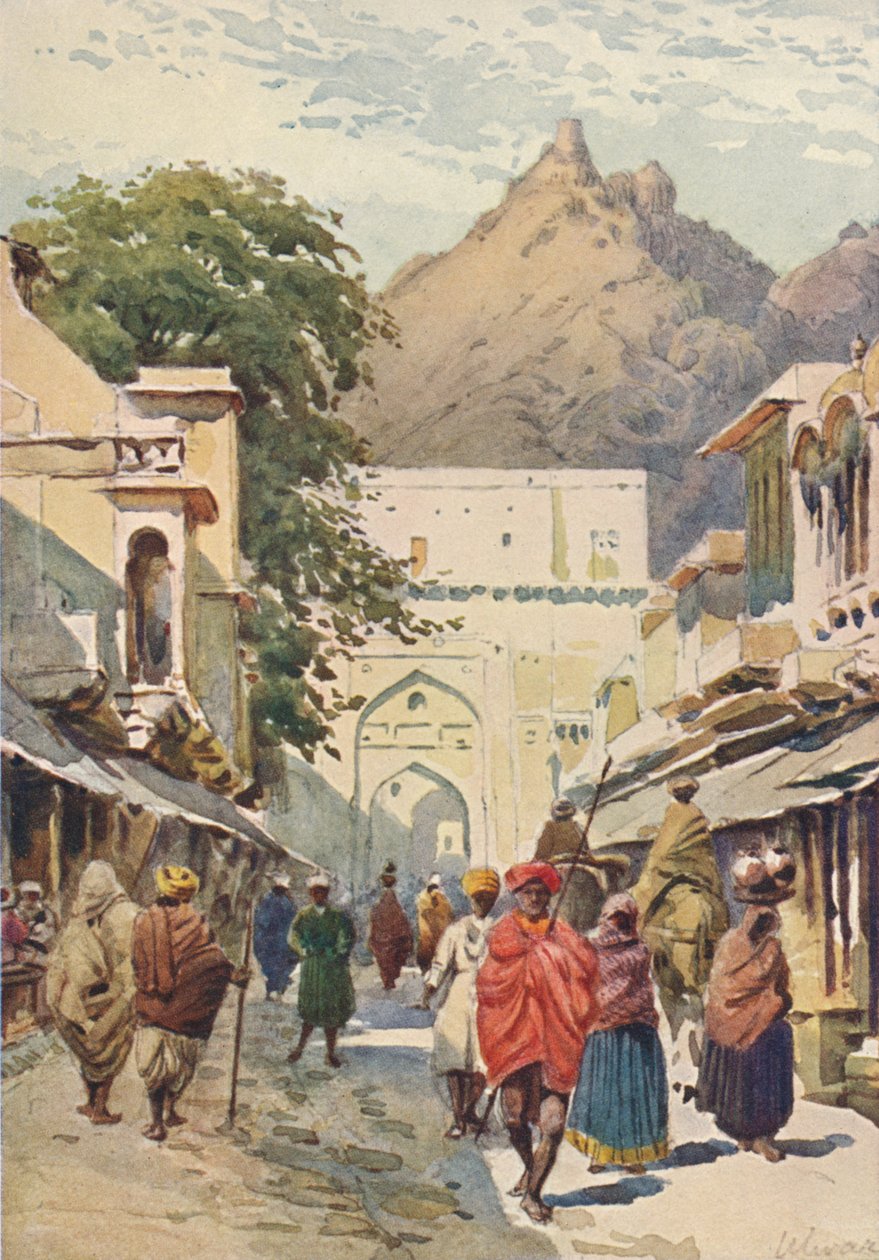 Hlavní ulice Alwar, c1880 1905. od Alexander Henry Hallam Murray