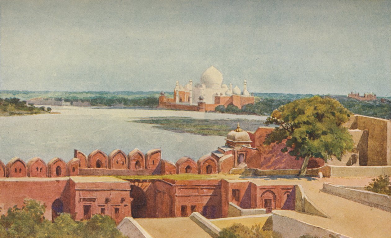 Taj z pevnosti, Agra, c1880 1905. od Alexander Henry Hallam Murray