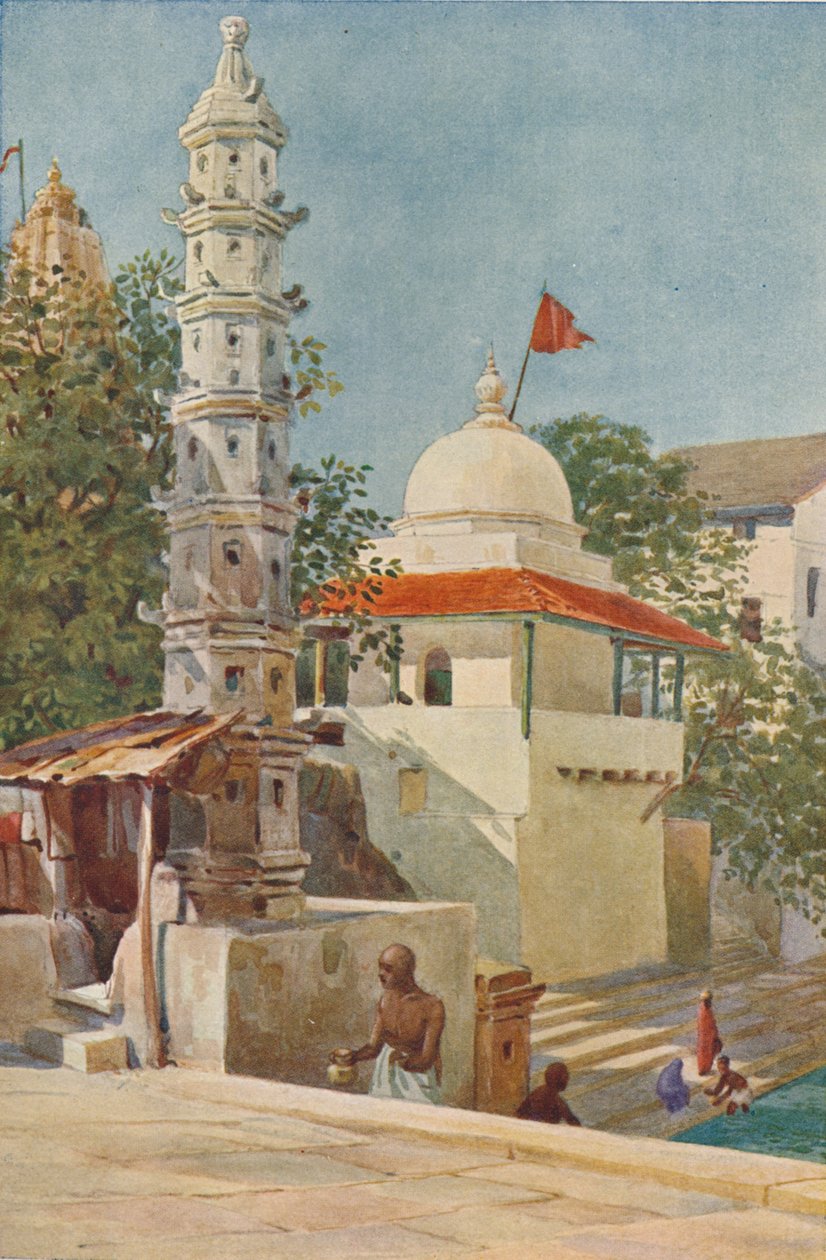 Walkeshwar Temple, Bombay, c1880 1905. od Alexander Henry Hallam Murray