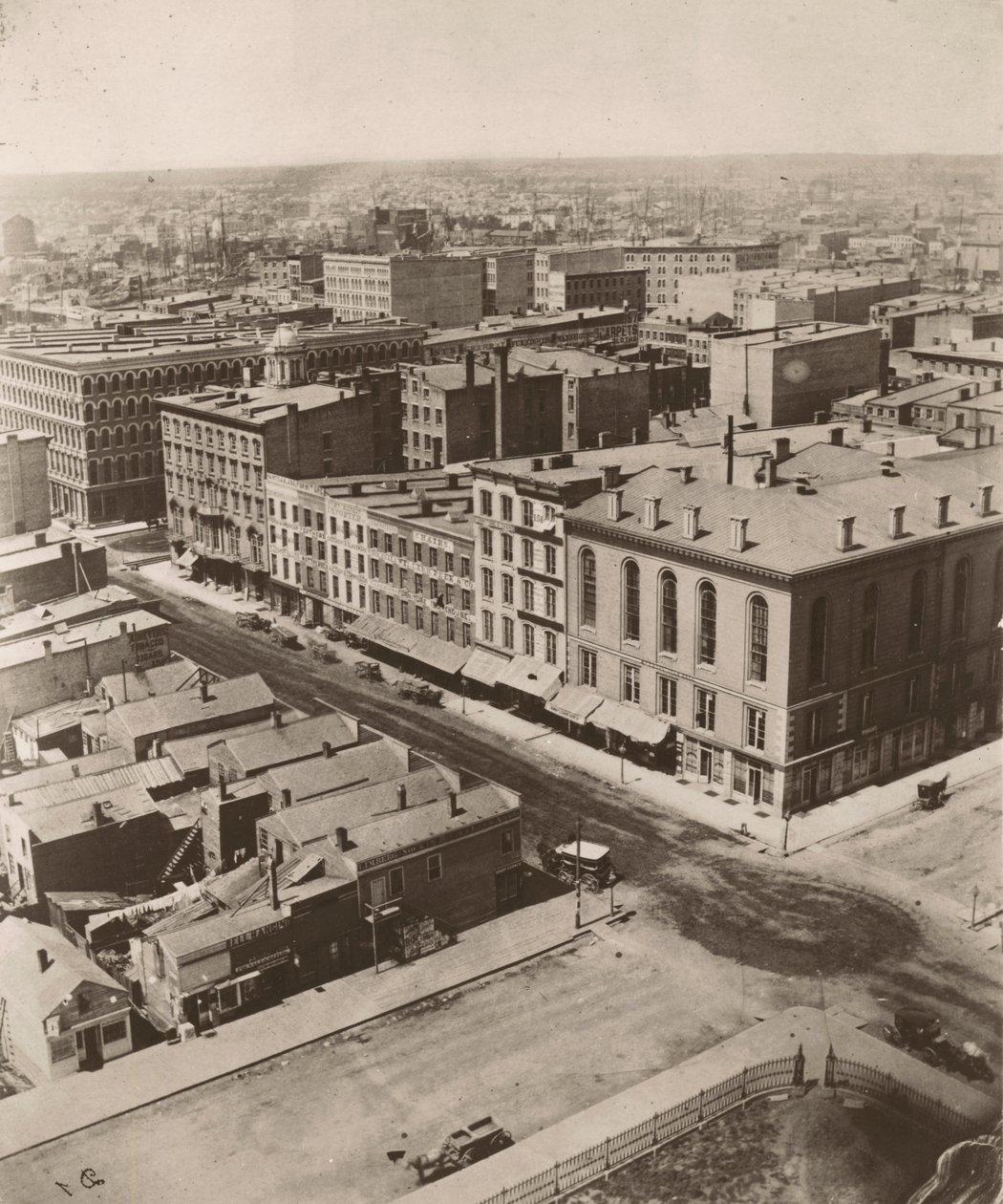 Pohled na severozápad z kopule soudní budovy v Chicagu, 1858 od Alexander Hesler