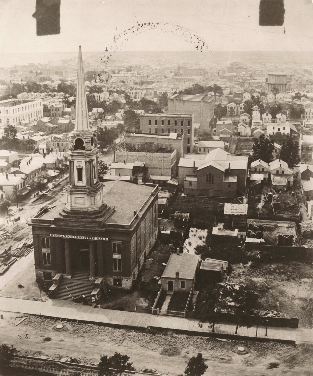 Pohled na jih z kopule soudní budovy v Chicagu, 1858 od Alexander Hesler