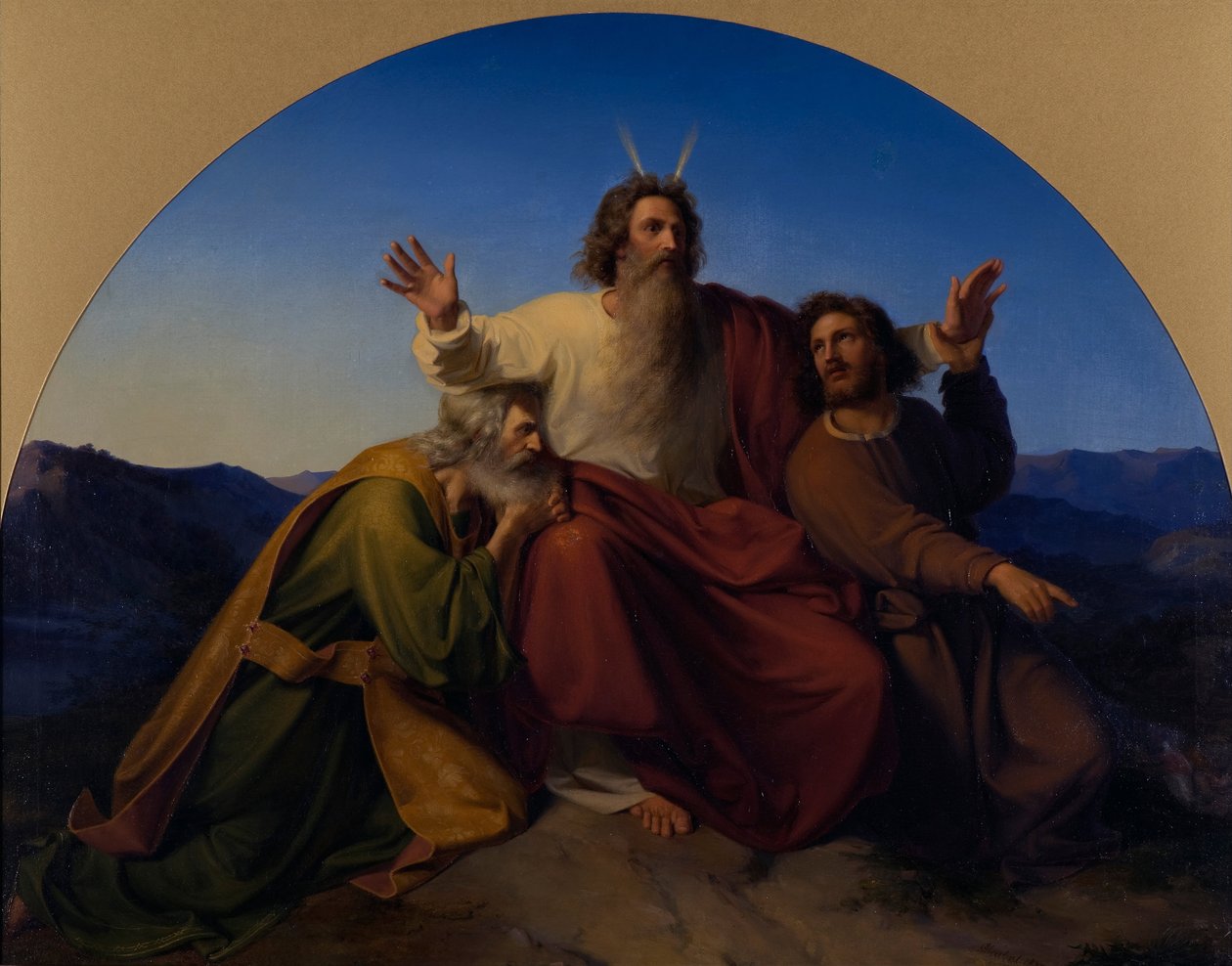 Mojžíš, Áron a Hur, 1837 od Alexander Heubel