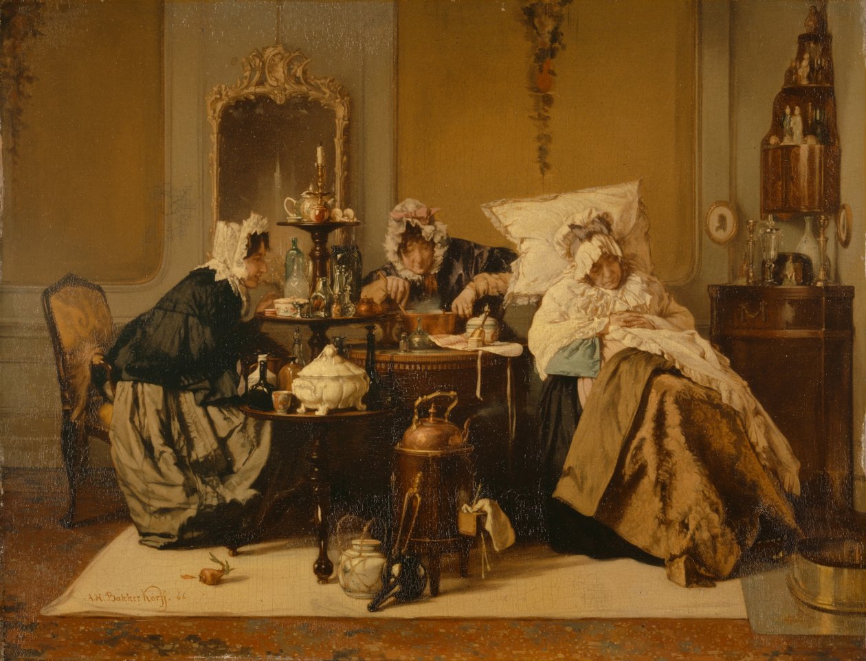 Nemocná žena, 1866 od Alexander Hugo Bakker-Korff
