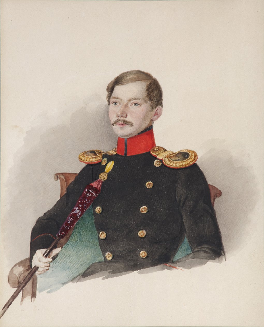 Portrét Vasilije Vasilieviče Engelhardta 1814-1868, 1839-1840 od Alexander Ivanovich Klünder