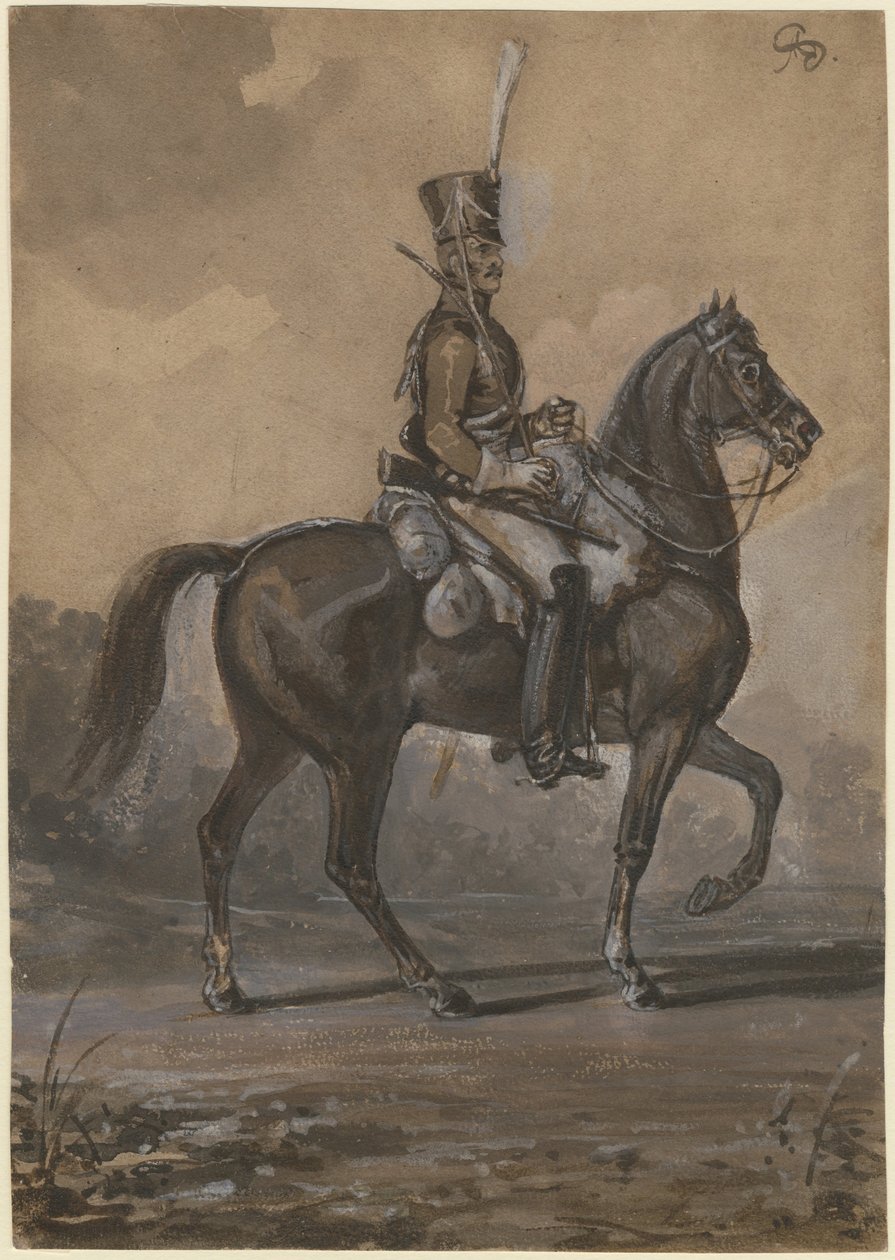 Ruský dragoun, 1820 od Alexander Ivanovich Sauerweid