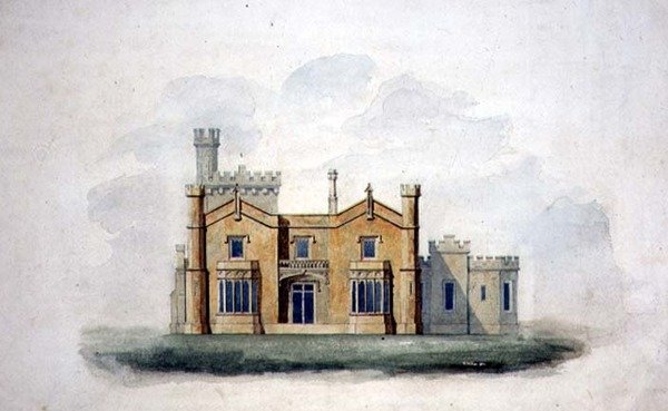 Design pro Lyndhurst House v Tarrytown, New York od Alexander Jackson (attr. to) Davis