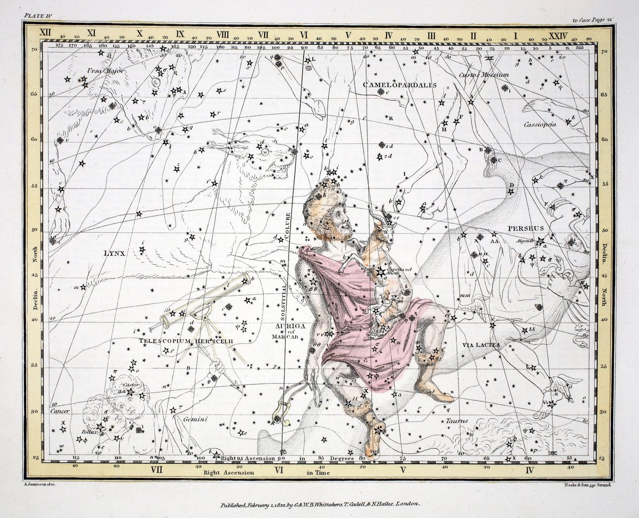 The Constellations (Plate IV) Auriga, Camelopaardalis, Telescopium Herschelli, z 