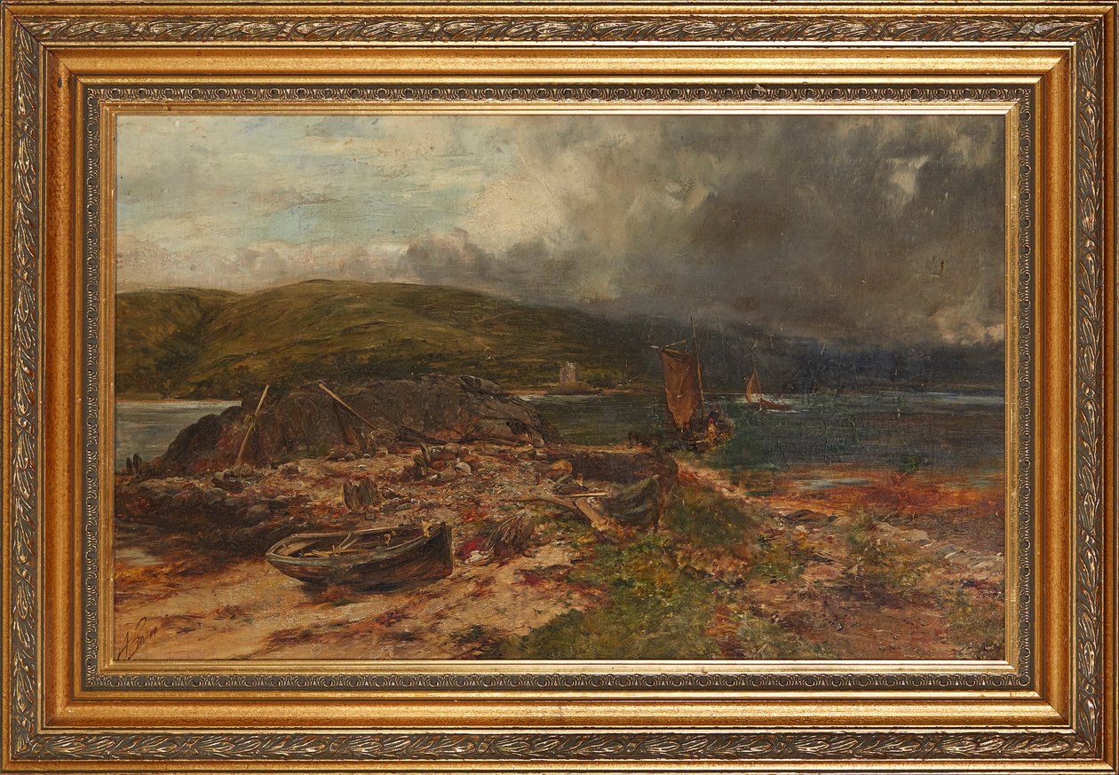 The Camping Ground (olej na plátně položeném na palubě) od Alexander Jnr. Fraser