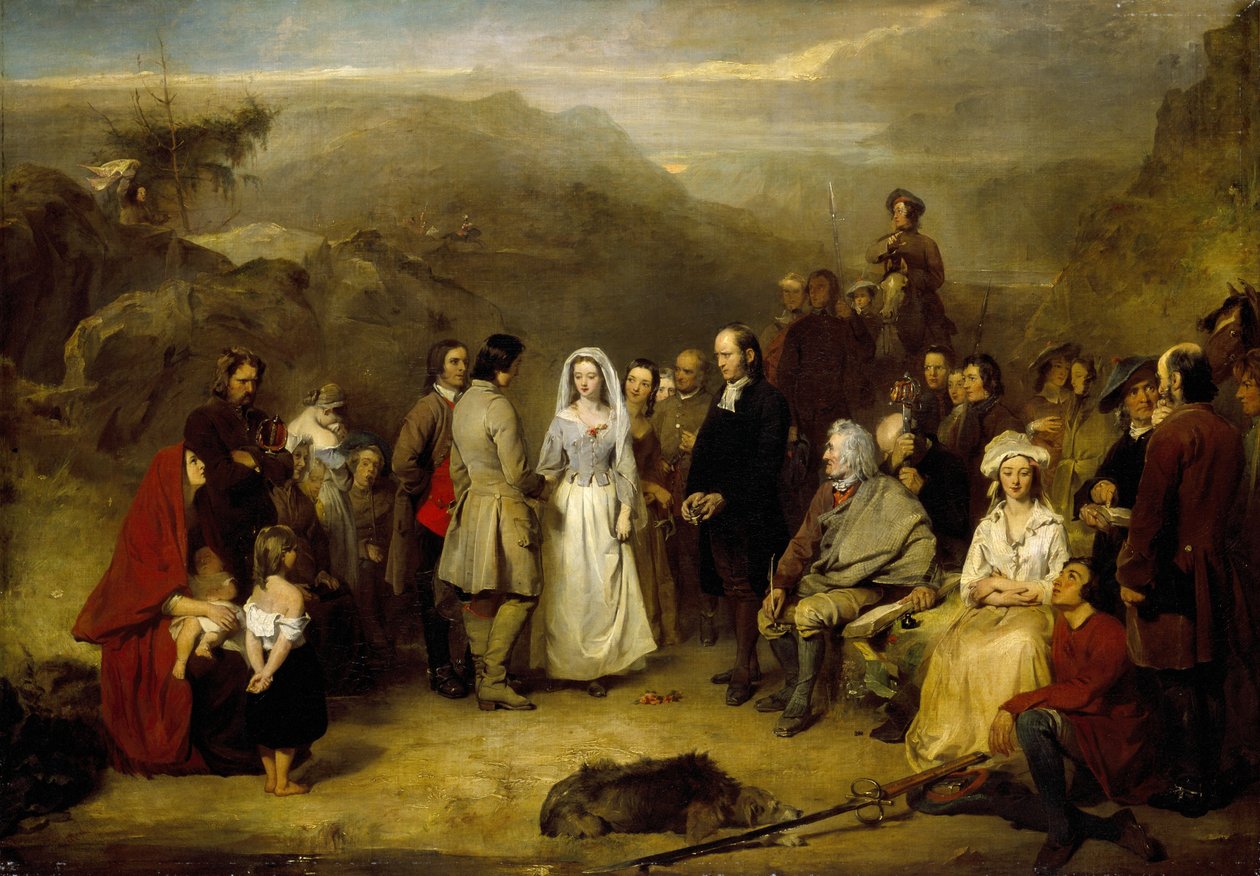 Marriage of the Covenanter (olej na plátně) od Alexander Johnston