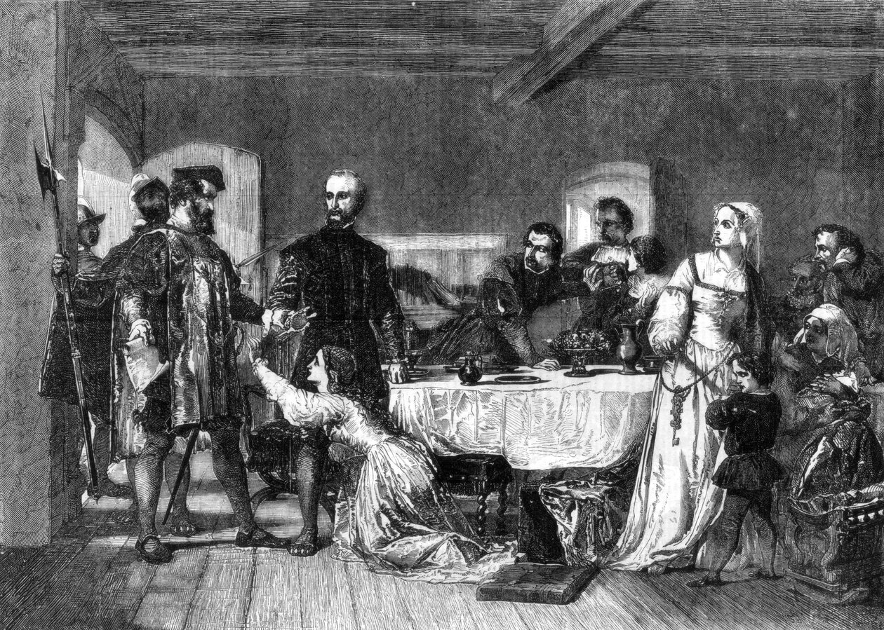 Zatčení Johna Browna z Ashfordu, Lollarda, 1517, 1856 od Alexander Johnston